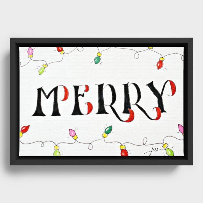Merry Merry Framed Canvas