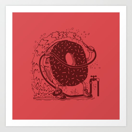 Donut Waste Water Art Print