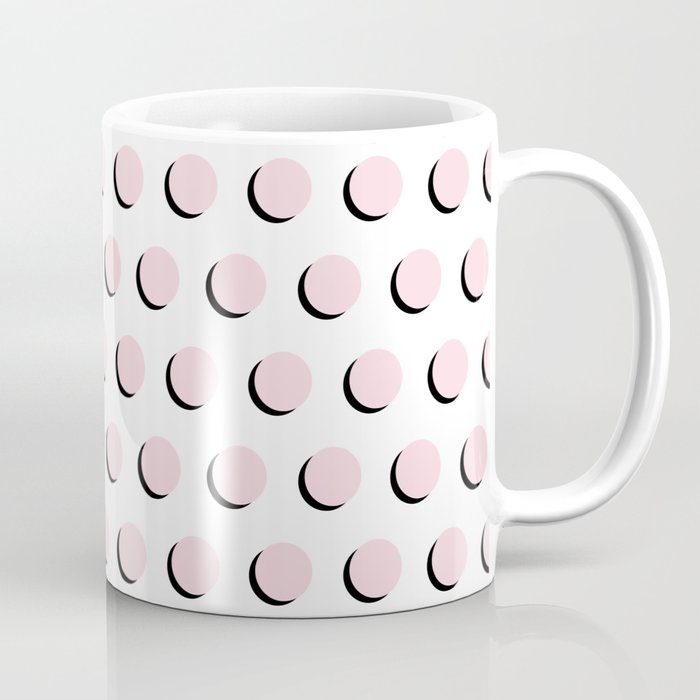 Pantone rose quartz minimal polka dots modern abstract circle illustration trendy hipster minimalism Coffee Mug