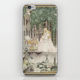Copy of East of the Sun and West of the Moon, illustrated by Kay Nielsen Blond Knight Man in the Forest iPhone Skin