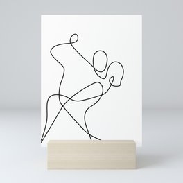 minimal line dance Mini Art Print