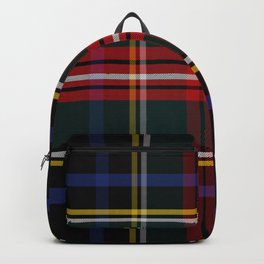 BLACK STEWART TARTAN Backpack | Pattern, Scotland, Kilt, Black, Crimson, Royal, Graphicdesign, Plaid, Uk, Christmas 