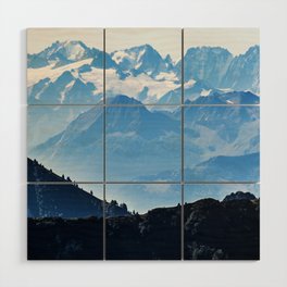 Great Mountains Landscape - The Peaks of The Alps #decor #society6 #buyart Wood Wall Art