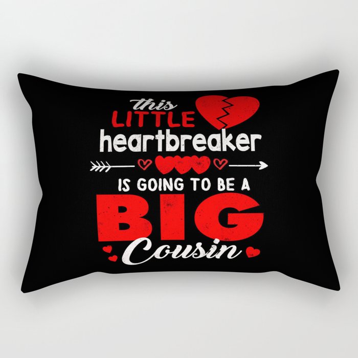 Cousin Baby Reveal Hearts Day Valentines Day Rectangular Pillow
