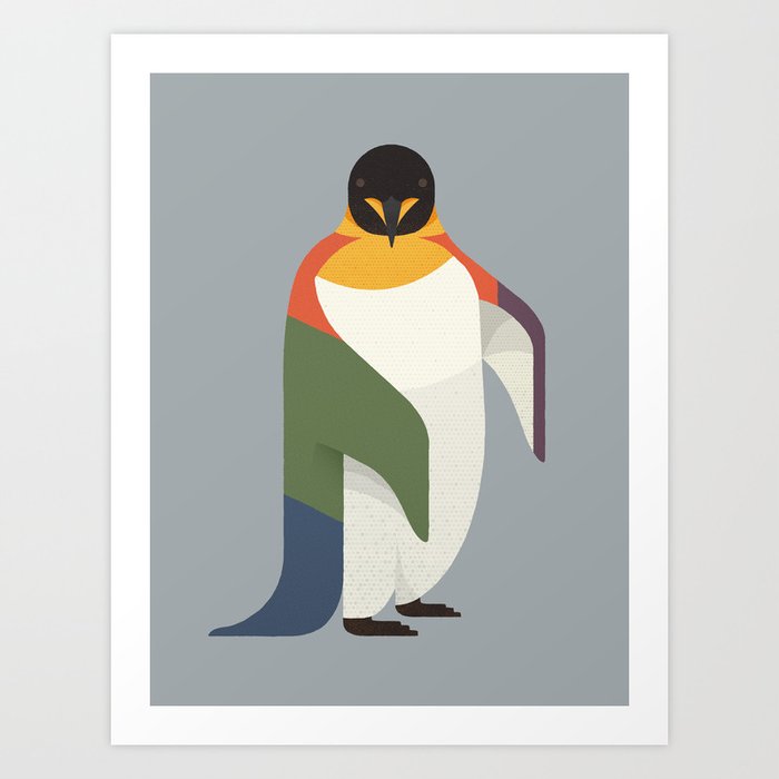 Emperor Penguin Art Print by The Printed Sparrow | Society6