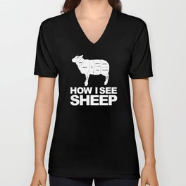 How I See Sheep Wool V Neck T Shirt