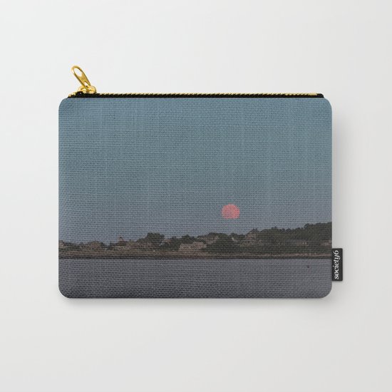 Full Strawberry Moon Rising over Rockport Carry-All Pouch
