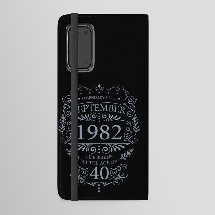 lustige Sprüche zum 40. September 1982 Geschenke Android Wallet Case by