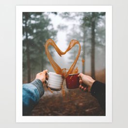 Love and Coffee Art Print