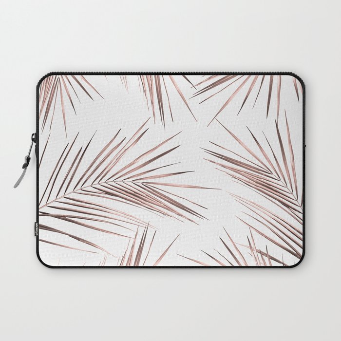 Rose Gold Palm Leaves 1 Laptop Sleeve