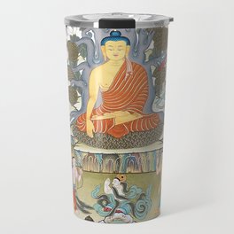 Temptation of Buddha by Mara Tibetan Thangka Travel Mug