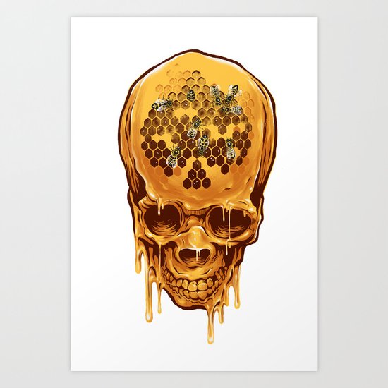 skull of honey Art Print