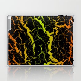 Cracked Space Lava - Orange/Lime Laptop Skin