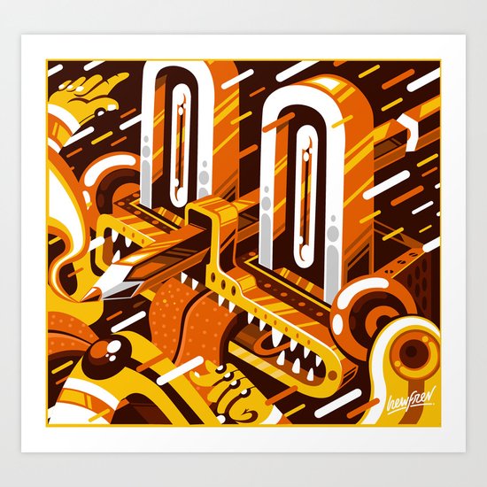 Pencil Nose Art Print