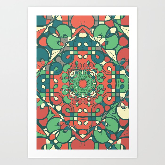 Traditional pattern design Art Print