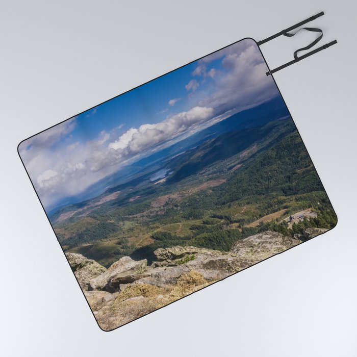 Mount Spokane, Washington State Nature Landscape Picnic Blanket