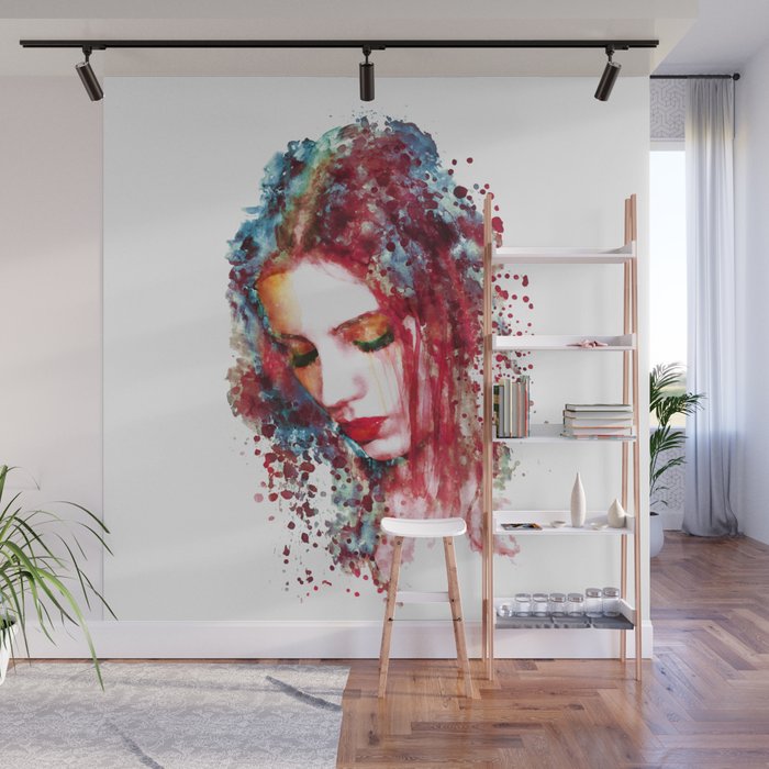 Sad Woman Wall Mural