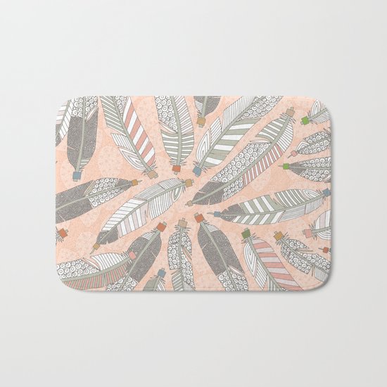 desert feathers Bath Mat
