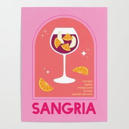 Sangria Cocktail Poster