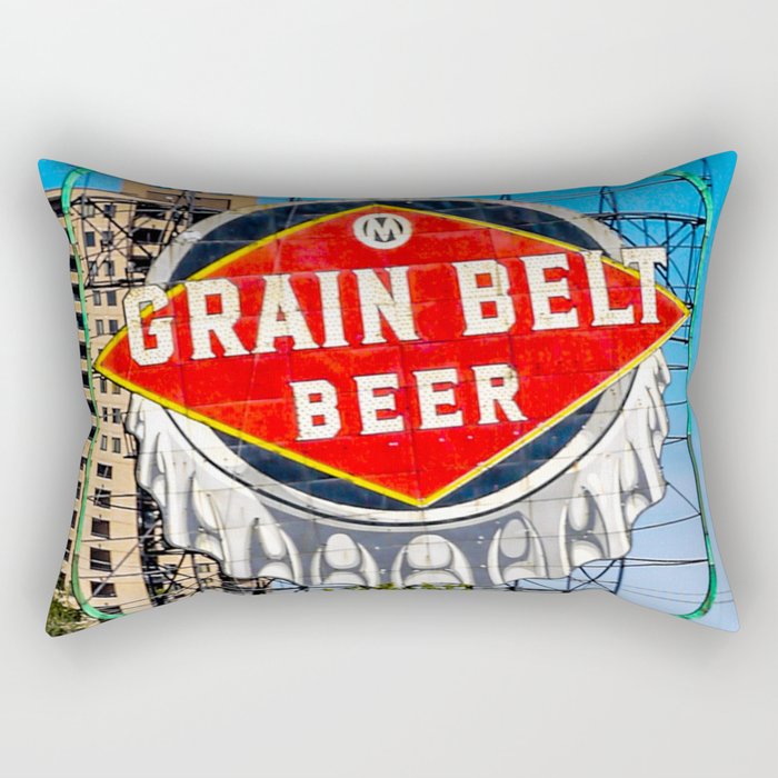 Grain Belt Beer Sign Rectangular Pillow