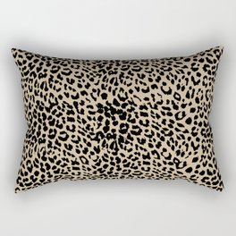 Leopard Almond Buff Rectangular Pillow