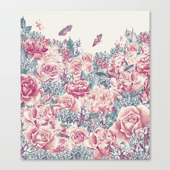 Vintage Garden 21 (Misty Mornings) Canvas Print