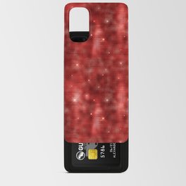 Glam Red Diamond Shimmer Glitter Android Card Case