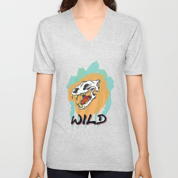 Wild  V Neck T Shirt