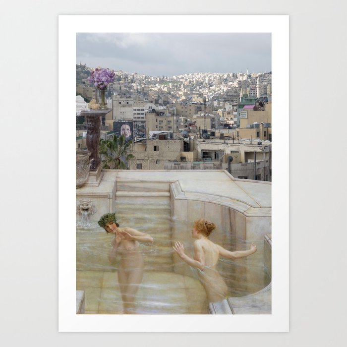 Women Bathing in Amman Art Print