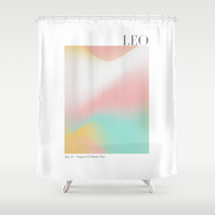 Leo Abstract Aura Shower Curtain