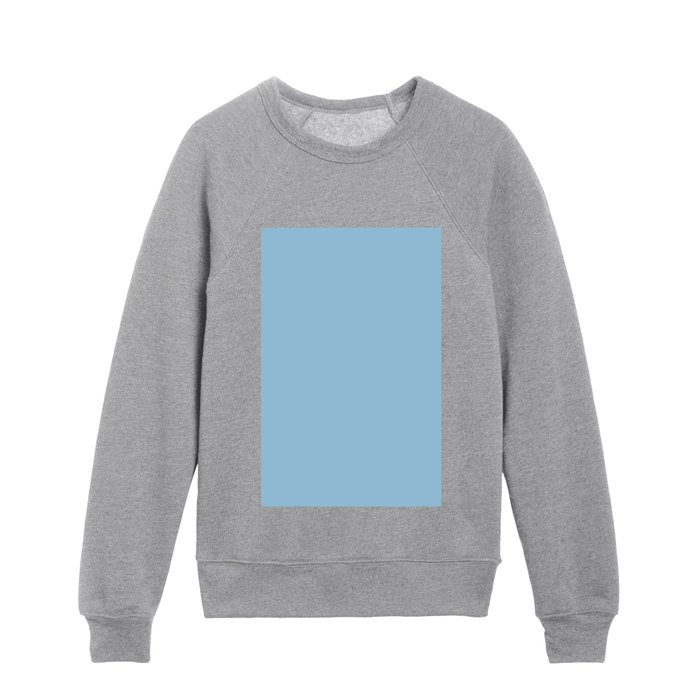 Sky Blue Solid Color Kids Crewneck