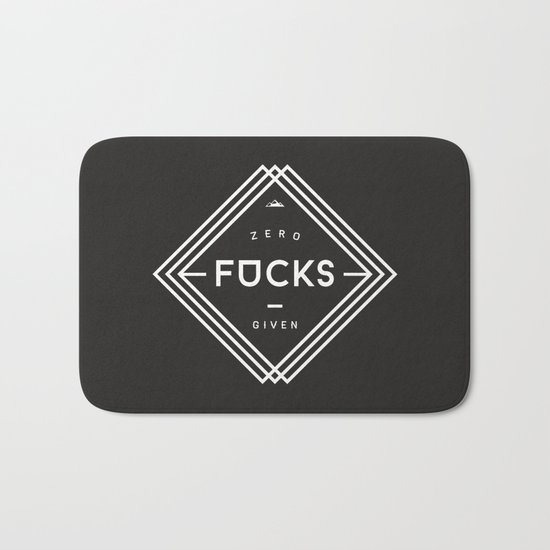 Zero Fucks Given Bath Mat