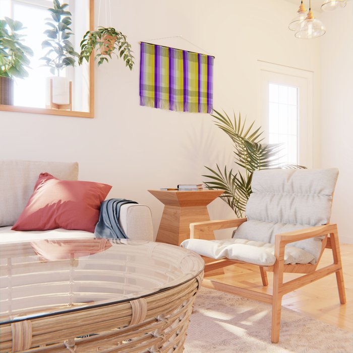 Complementary Color Harmony Yellow Purple Wall Hanging By Beckybetancourt