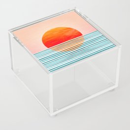 Minimalist Sunset III / Abstract Landscape Acrylic Box