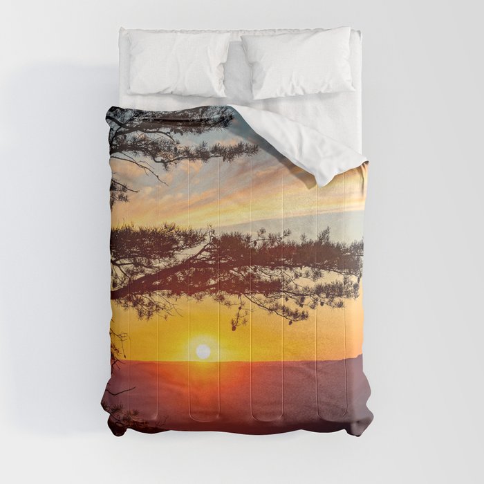Sunset Rock Lookout Mountain Comforter