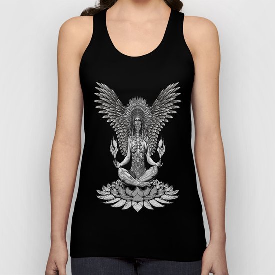 The angel start to pray... Unisex Tank Top