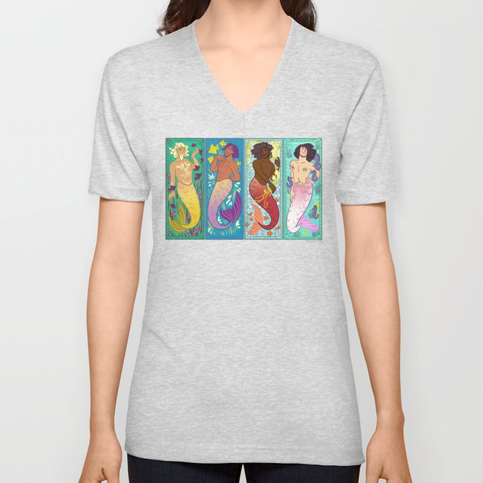 Mermen 02 V Neck T Shirt