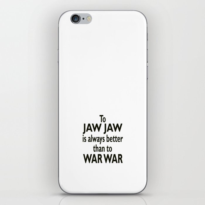  WWII, Winston, Churchill, British Prime Minister. JAW JAW. iPhone Skin