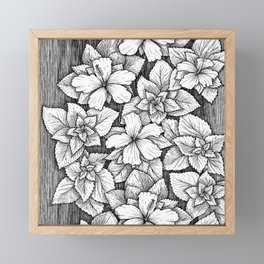 Monotone Hibiscus Framed Mini Art Print