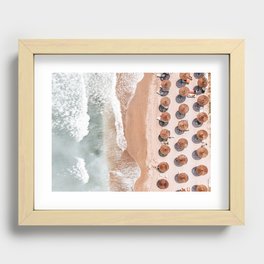 Aerial Beach Print, Beach Photography, Aerial Photography, Blue Ocean Print, Sea Beach Print Recessed Framed Print