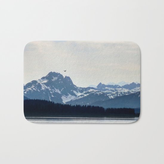 Bird Flying over Alaska Bath Mat