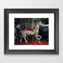 Outside Row Zebra Framed Art Print
