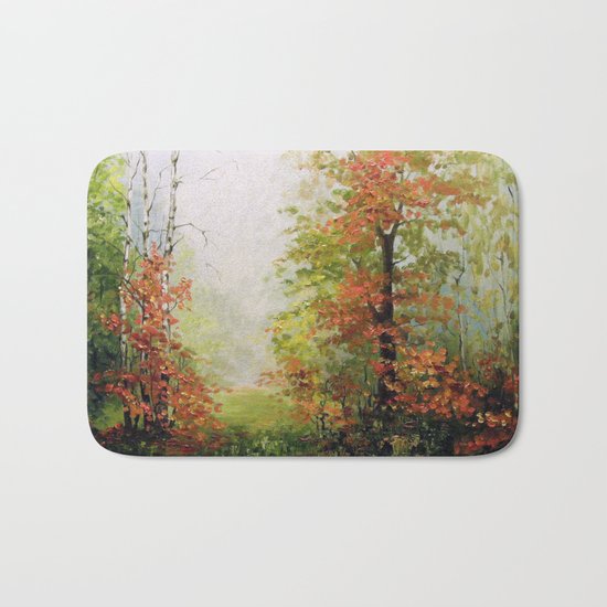 In the autumn forest Bath Mat