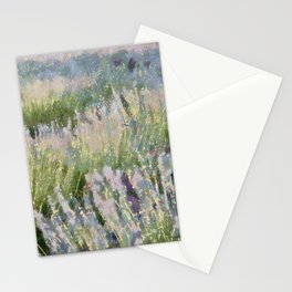 Lavender Fields Abstract Art  Stationery Card
