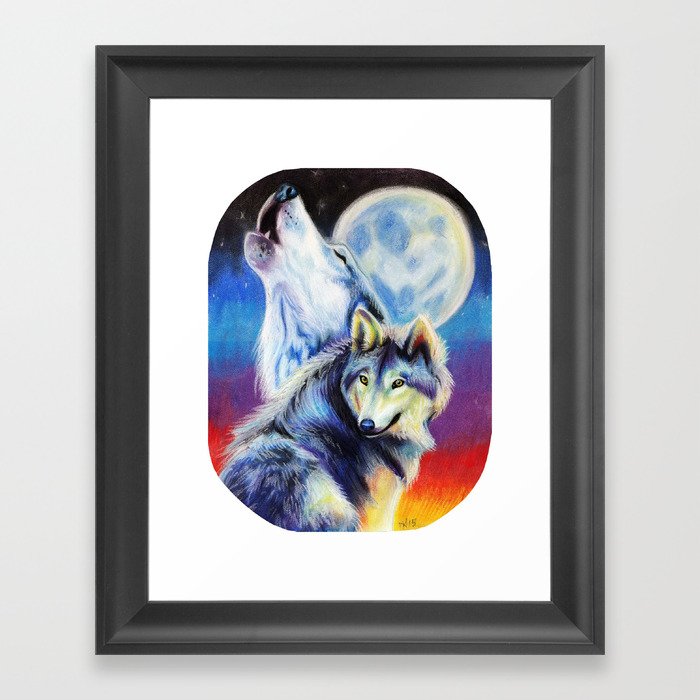 Wolf Pack Howl Framed Art Print
