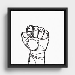 Raised Power Fist Framed Canvas