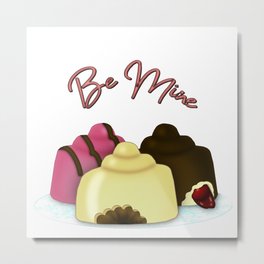 Be Mine Valentine's Day Candy Metal Print
