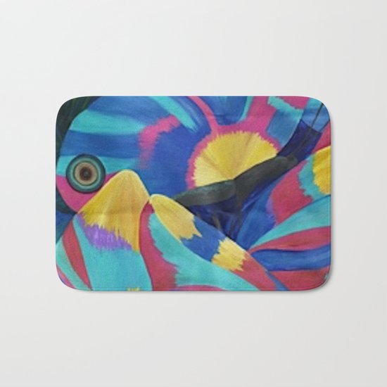 Butterfly Fish Birds Bath Mat