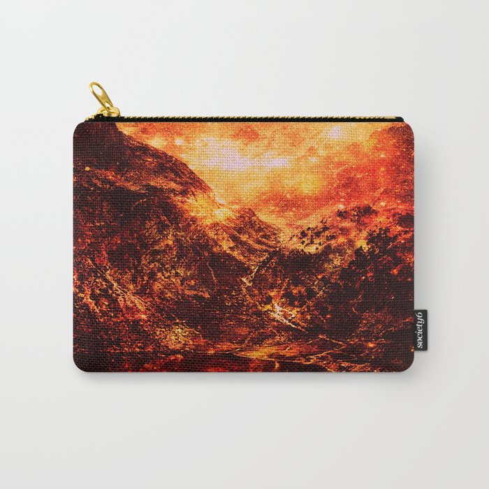 galaxy Mountains Fiery Orange & Red Carry-All Pouch