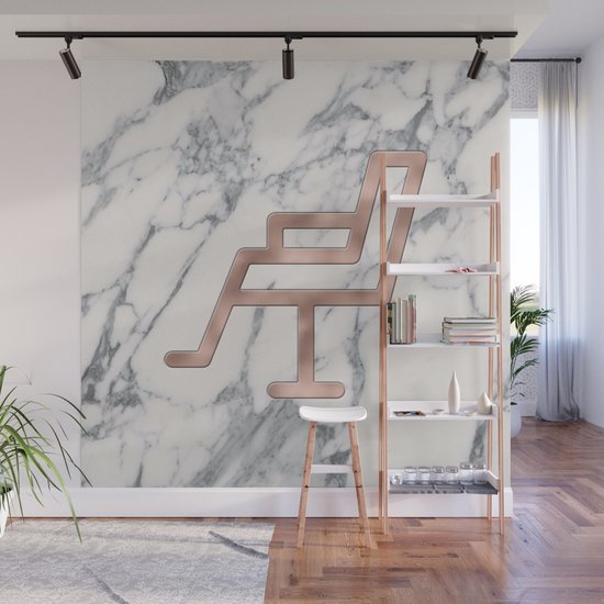 Rose Gold Salon Chair On Marble Background Salon Decor Wall Mural By Glc138 Society6